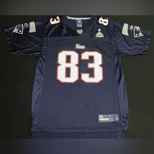 Reebok Wes Welker New England Patriots Super Bowl XLVI Jersey Youth XL 18-20